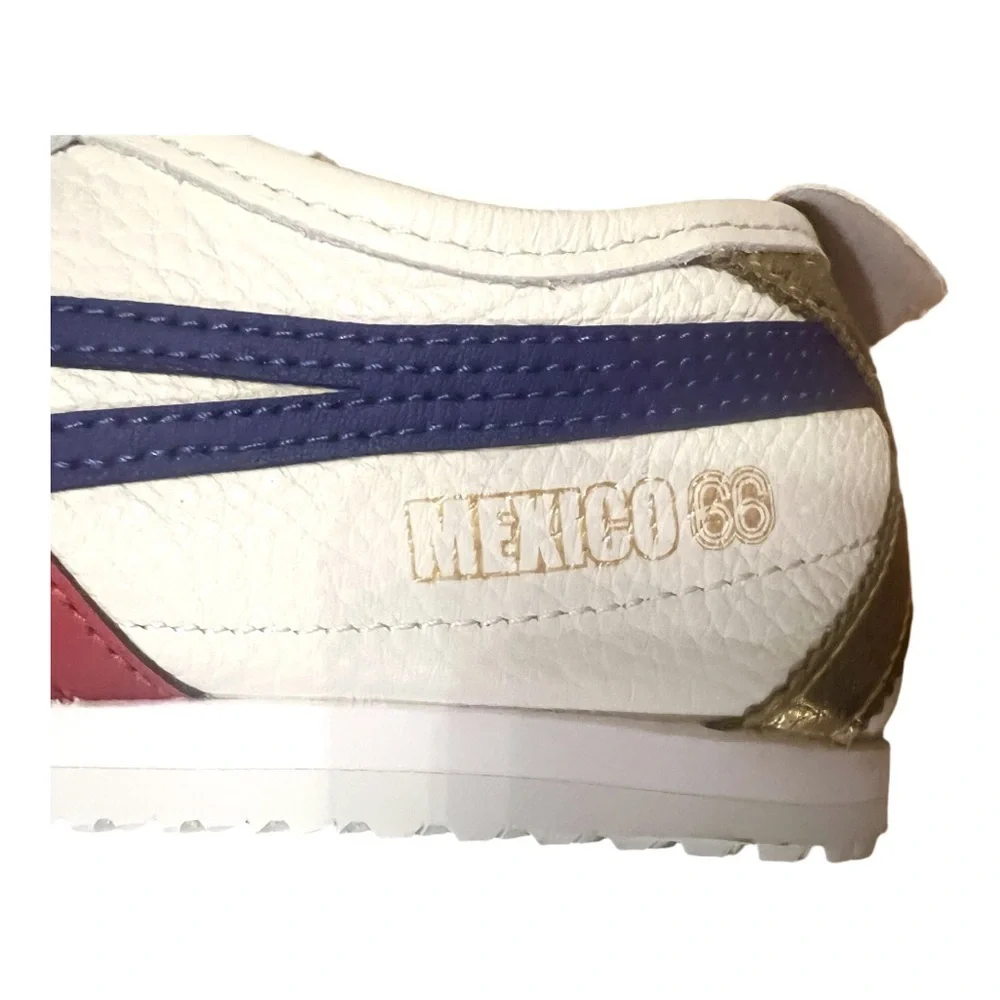AUTHENTIC Onitsuka Tiger MEXICO 66 2018 D507L-0152 White Blue Gold - Women's 7 - Picture 6 of 7